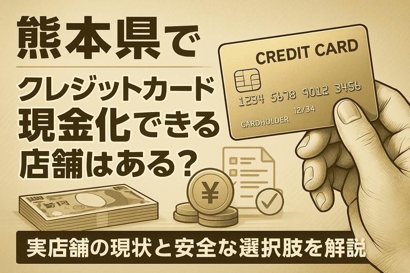 熊本県でクレジットカード現金化できる店舗はある？実店舗の現状と安全な選択肢を解説