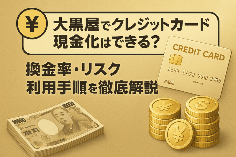 大黒屋でクレジットカード現金化はできる？換金率・リスク・利用手順を徹底解説