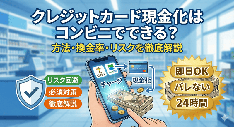 クレジットカード現金化はコンビニでできる？方法・換金率・リスクを徹底解説