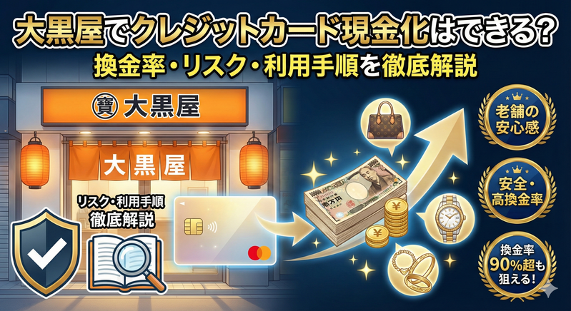 大黒屋でクレジットカード現金化はできる？換金率・リスク・利用手順を徹底解説