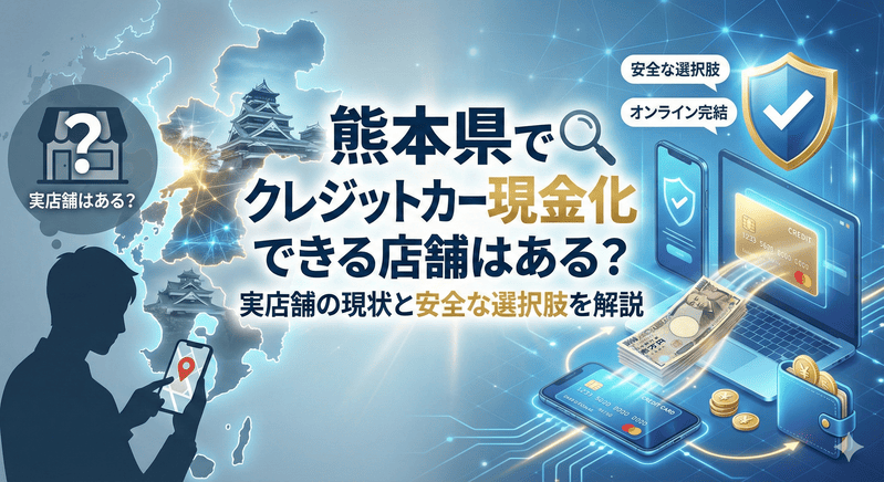 熊本県でクレジットカード現金化できる店舗はある？実店舗の現状と安全な選択肢を解説