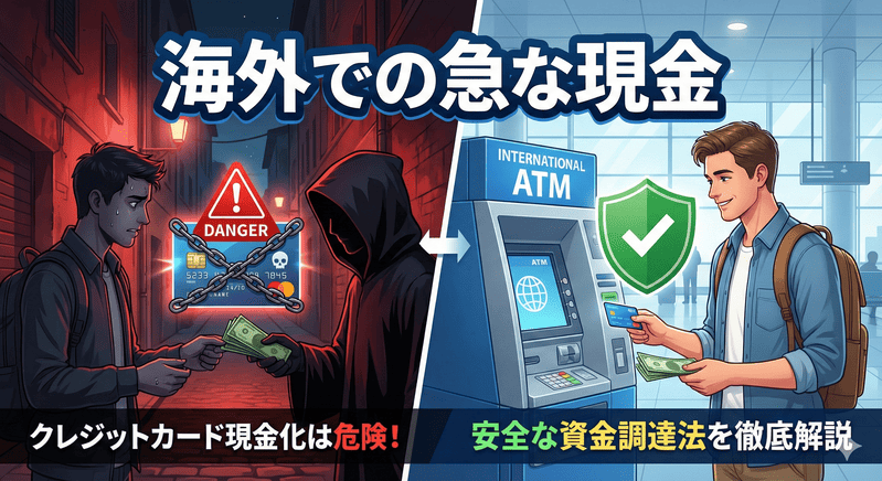 海外での急な現金、クレジットカード現金化は危険！安全な資金調達法を徹底解説