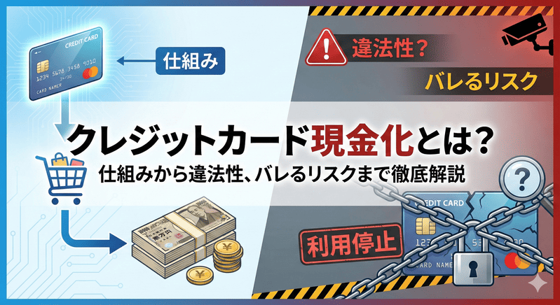 クレジットカード現金化とは？仕組みから違法性、バレるリスクまで徹底解説